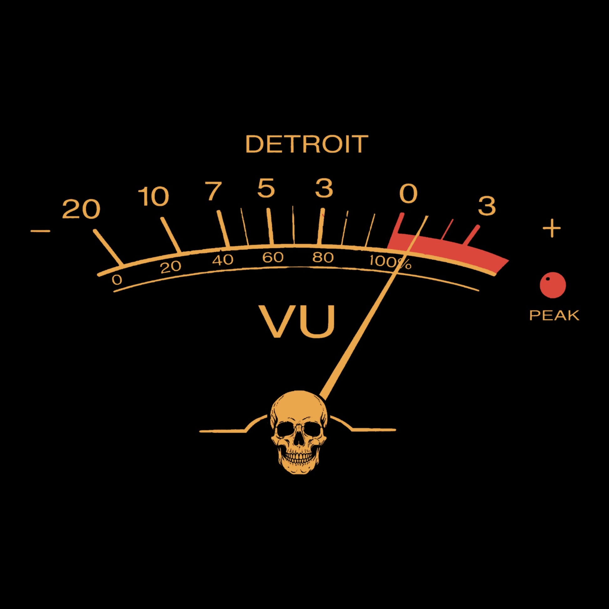Detroit VU Tee Design Black