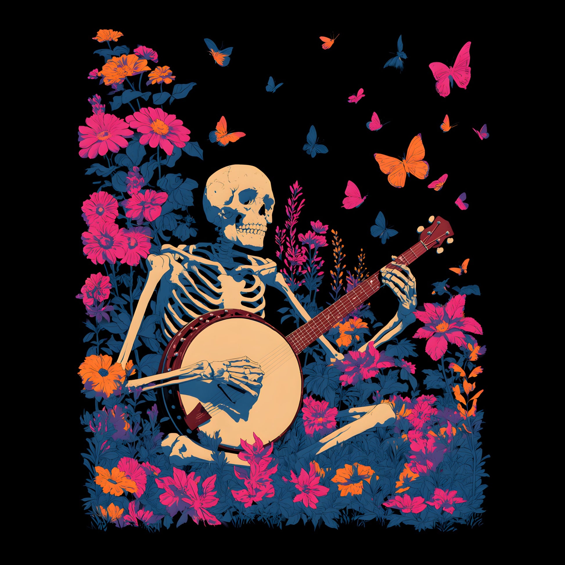 Banjo Spirit T-Shirt Design Black