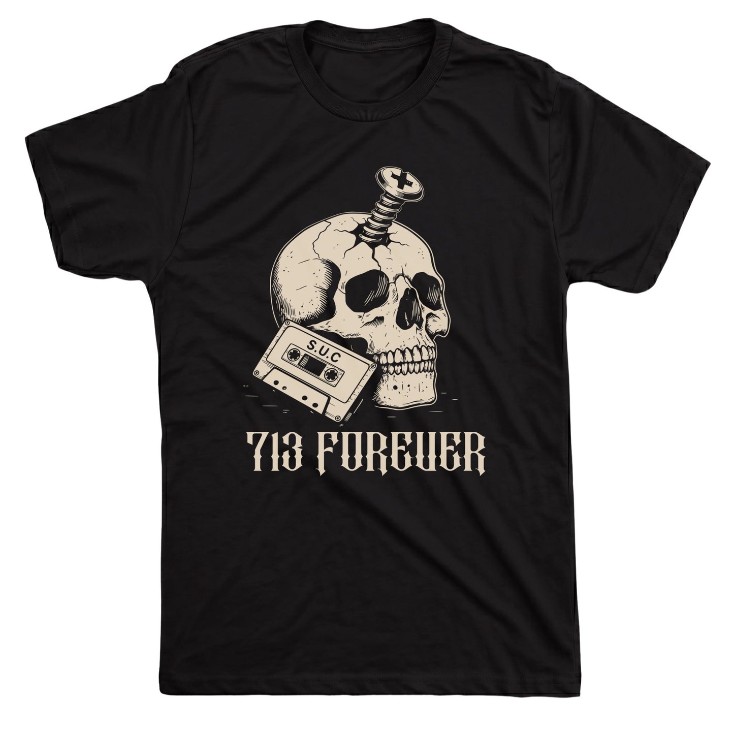 713 Forever Tee Black Mockup