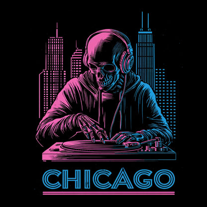 Chicago DJ T-Shirt Design Black