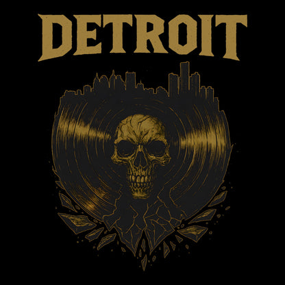 Detroit Vinyl T-Shirt Design Black