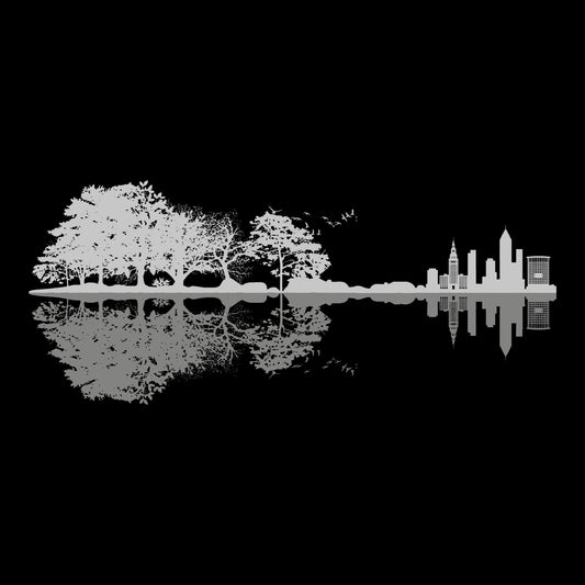 Cleveland Guitar Tee Design Black