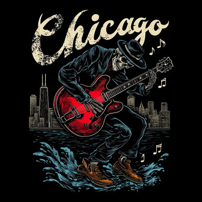 Lake Michigan Tee Design Black