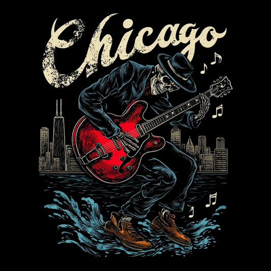 Lake Michigan Tee Design Black