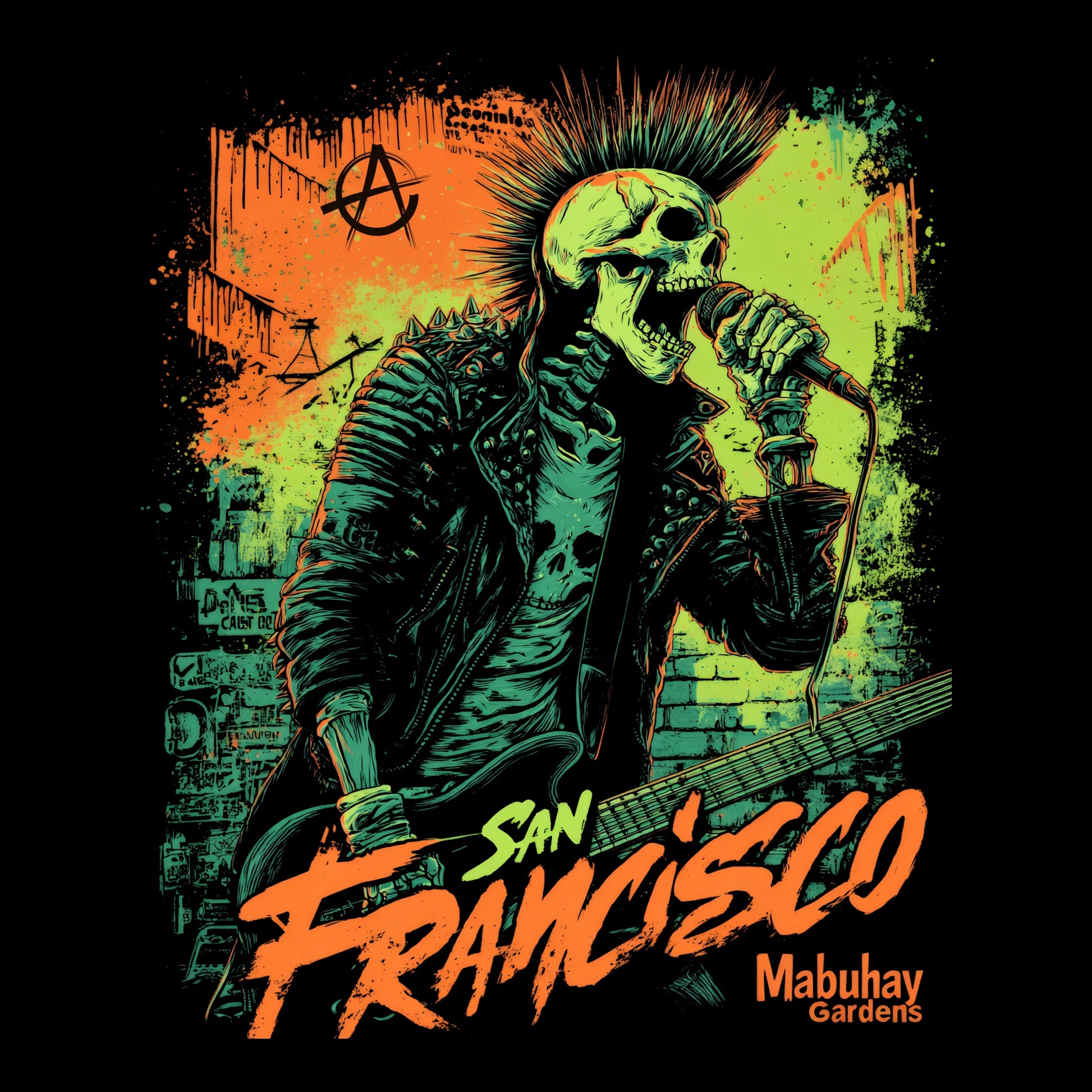 S.F. Punk T-Shirt Design Black