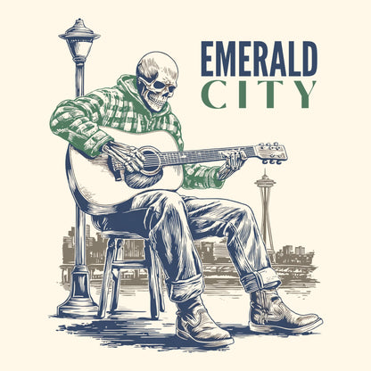 Seattle Busker Tee Design Ivory