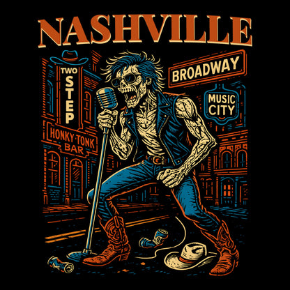 Nashville Rocker T-shirt Design Black