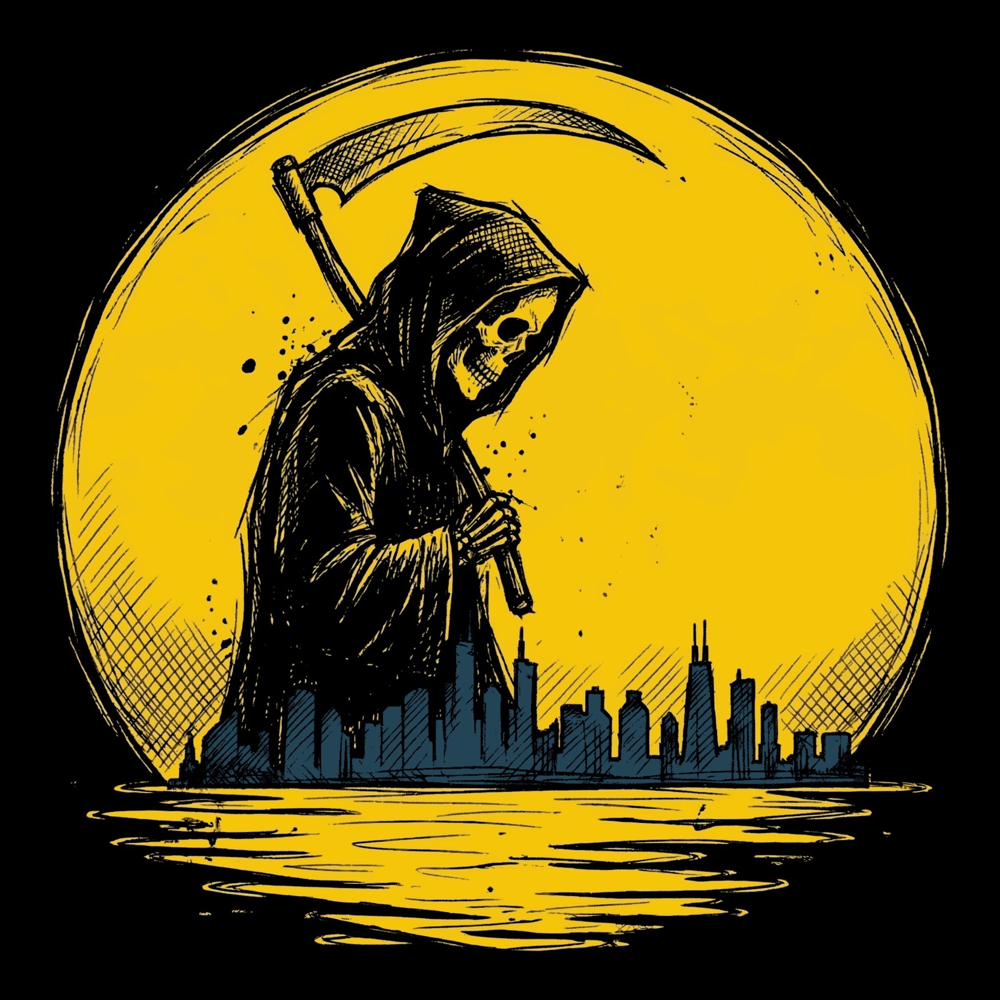 Lake Reaper Tee Design Black