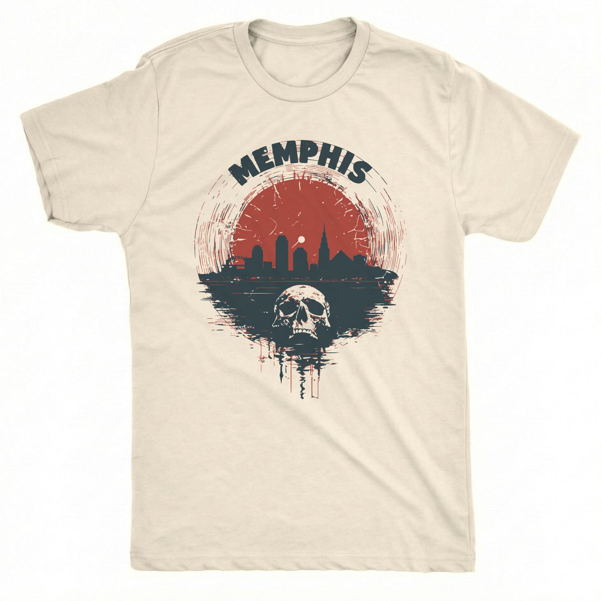 Memphis Vinyl Skeleton T-Shirt | Comfort Colors® 1717 Natural
