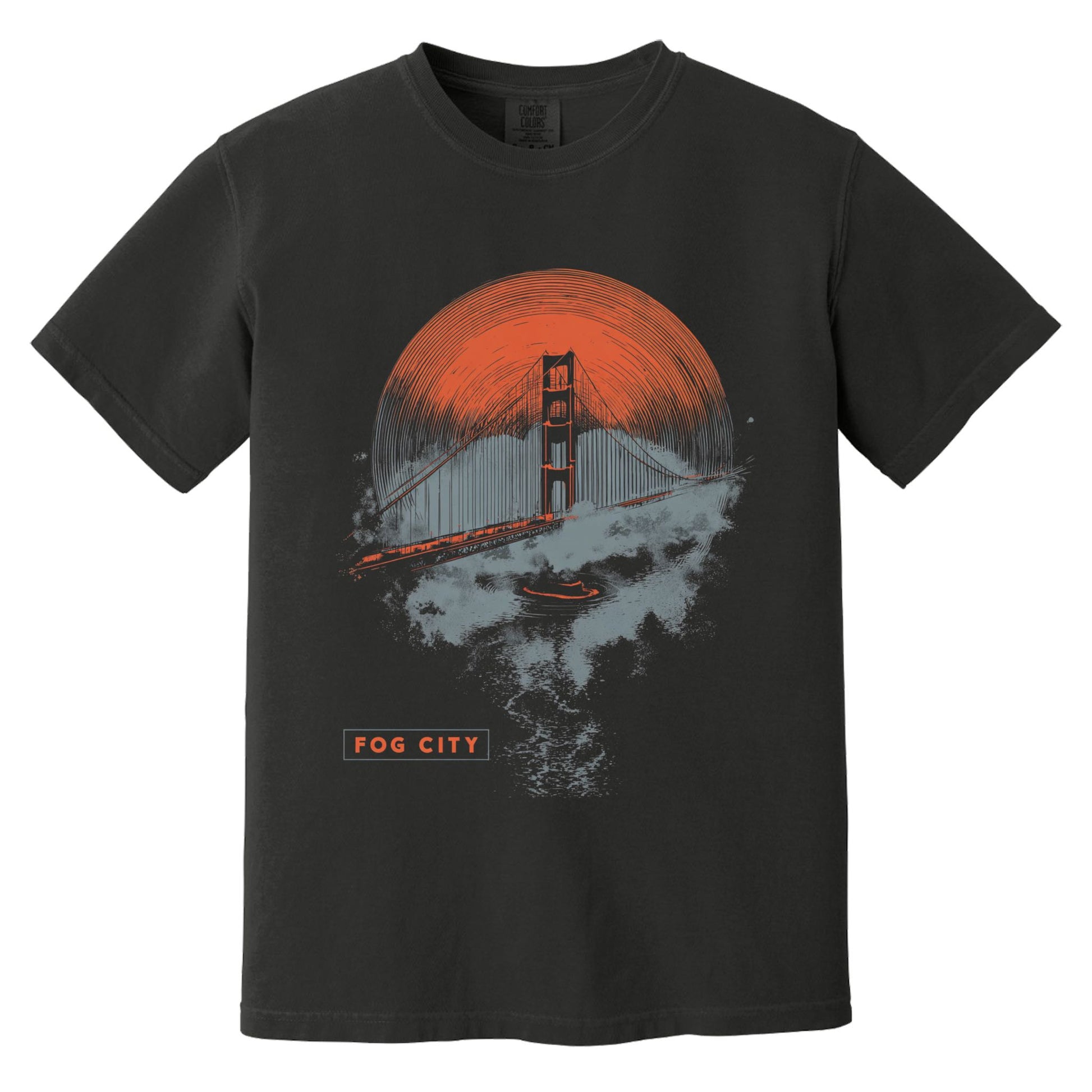 Fog City T-Shirt | Comfort Colors® 1717 Black