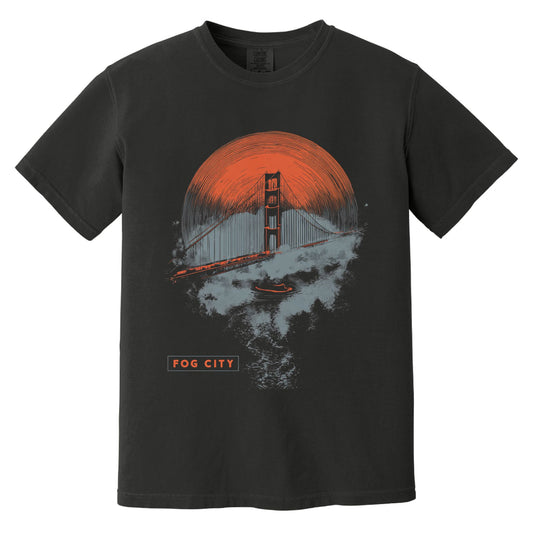 Fog City T-Shirt | Comfort Colors® 1717 Black