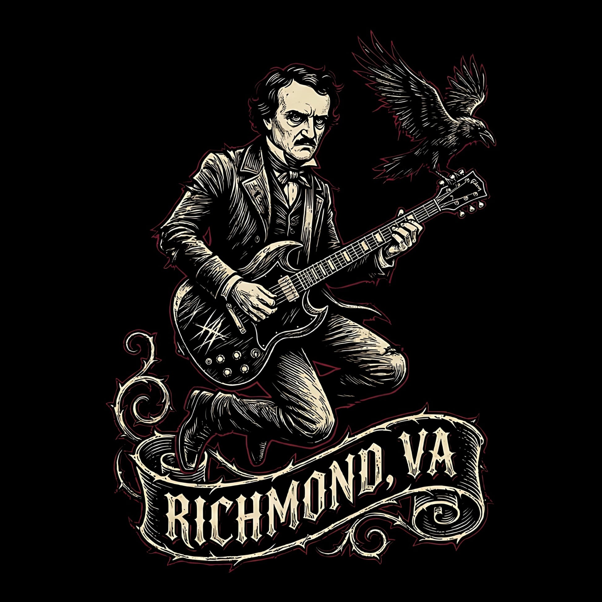 Poe Solo Tee Design Black