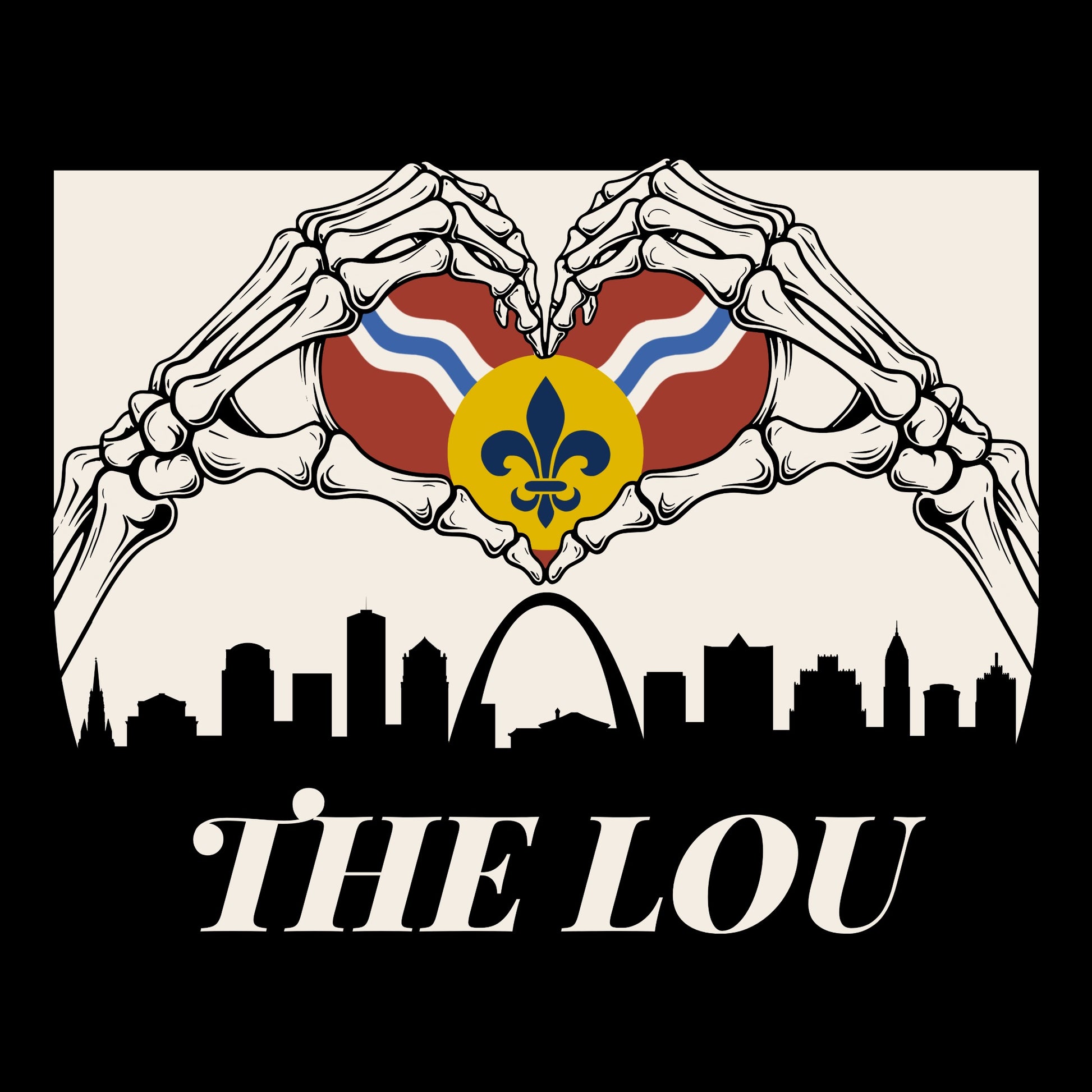 The Lou Heart Tee Design Black