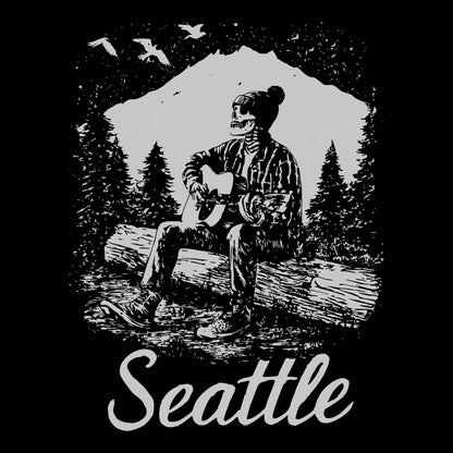Seattle Snow Tee Design Black