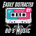 80s Music Tee Black Design