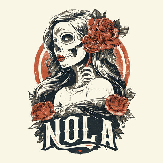 Nola Queen T-Shirt Design Natural