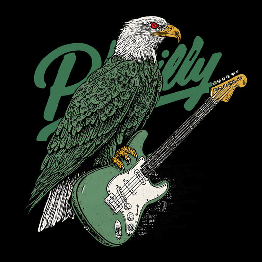 Philly Eagle Tee Design Black