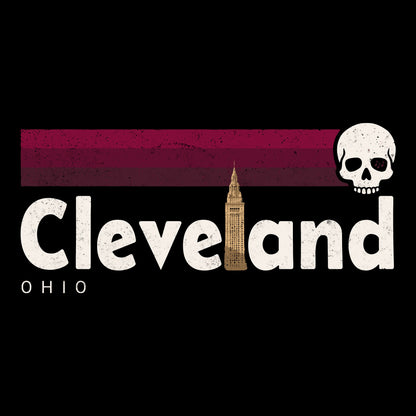 Retro Cleveland Tee Design Black