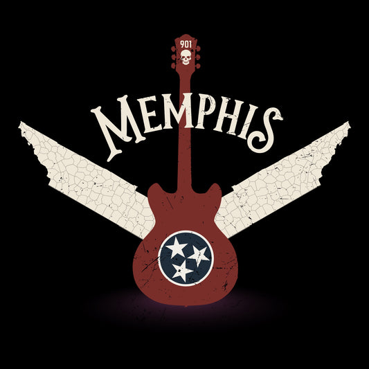 Memphis Wings Tee Design Black