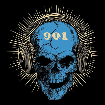 901 Skull Tee Design Black
