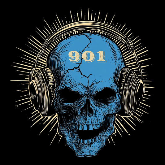 901 Skull Tee Design Black