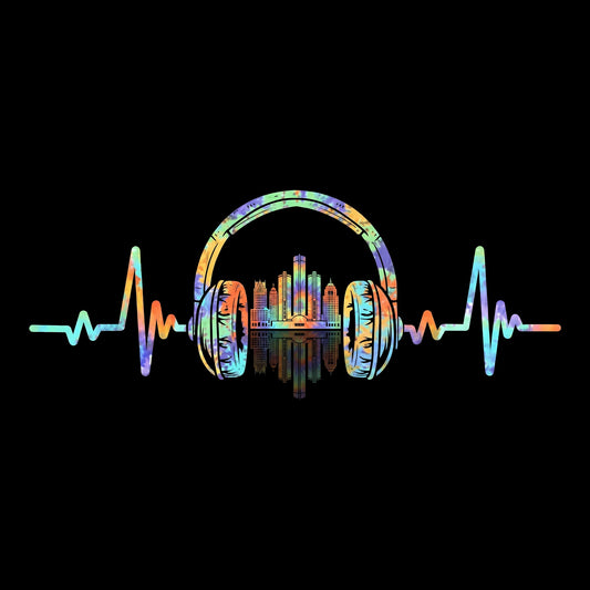 Tie-dye Detroit Tee Design Black