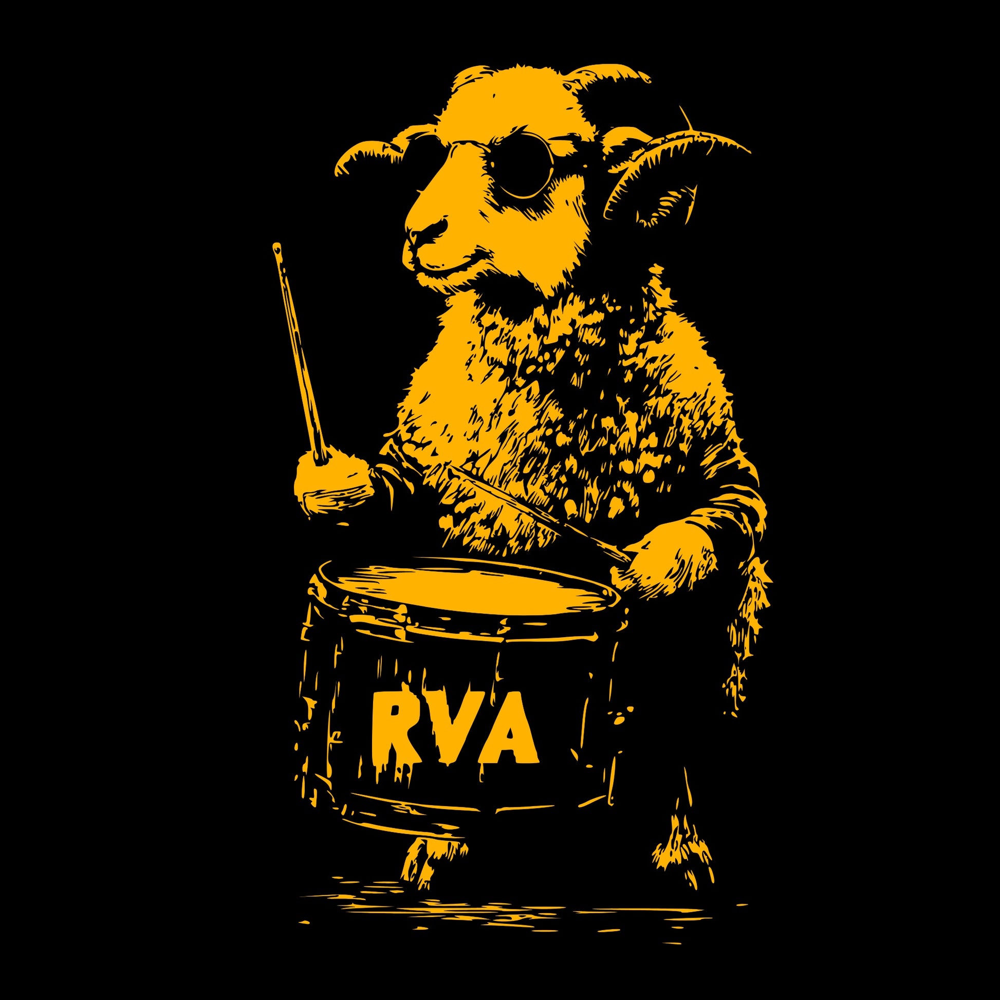RVA Ram Tee Design Black