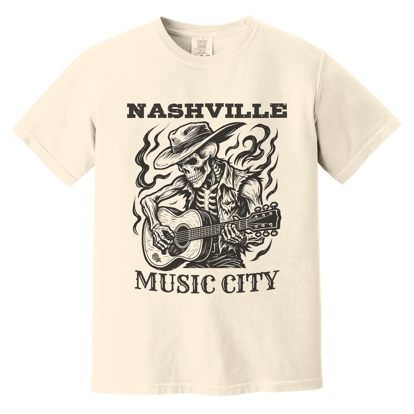 Nashville Music City Skeleton T-Shirt | Comfort Colors® 1717 Ivory