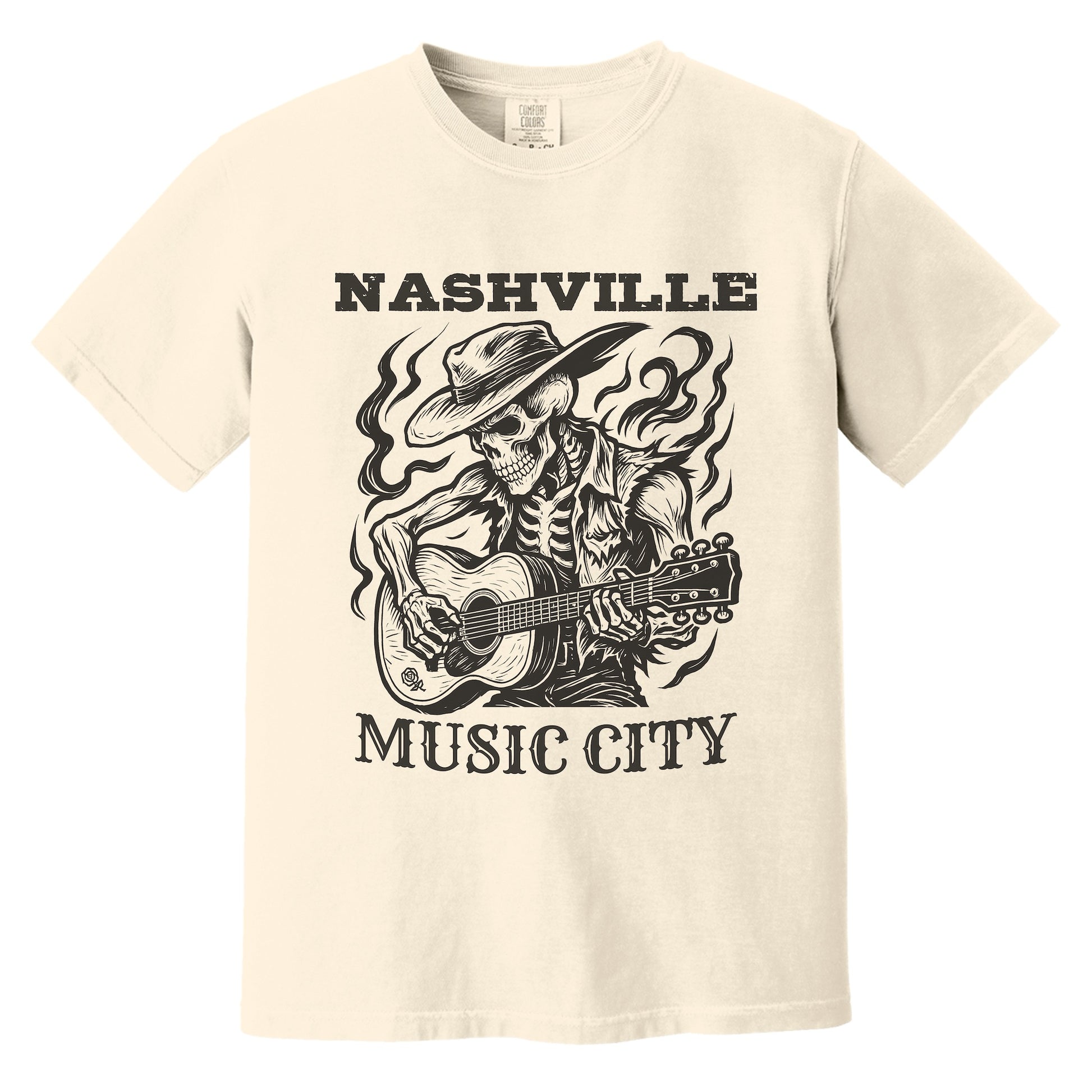 Nashville Music City Skeleton T-Shirt | Comfort Colors® 1717 Ivory