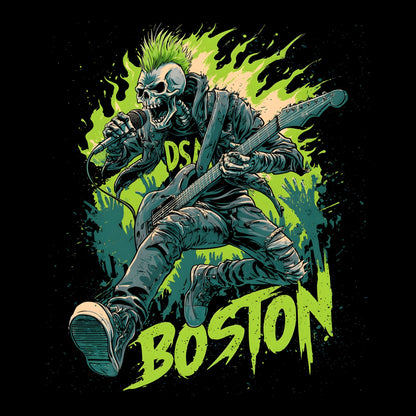 Boston Punk T-Shirt Design Black