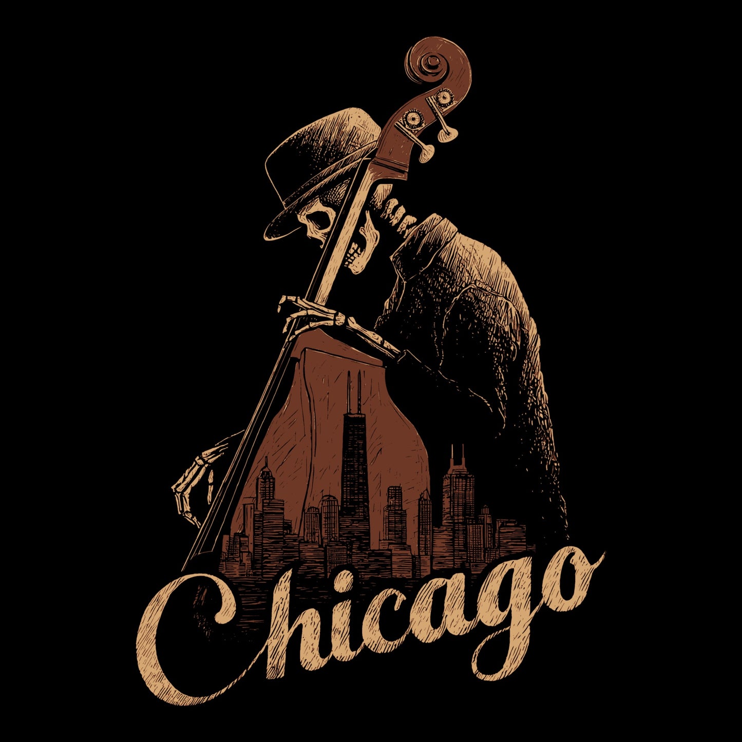 Chi Reflections Tee Design Black