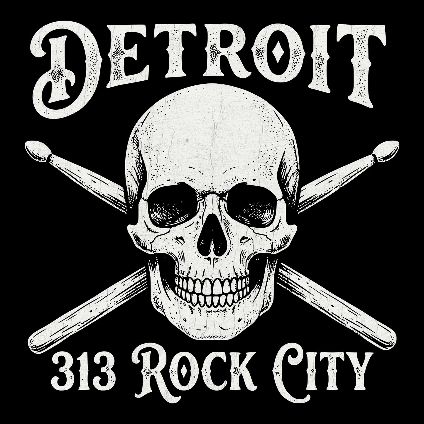 313 Rock City Tee Design Black
