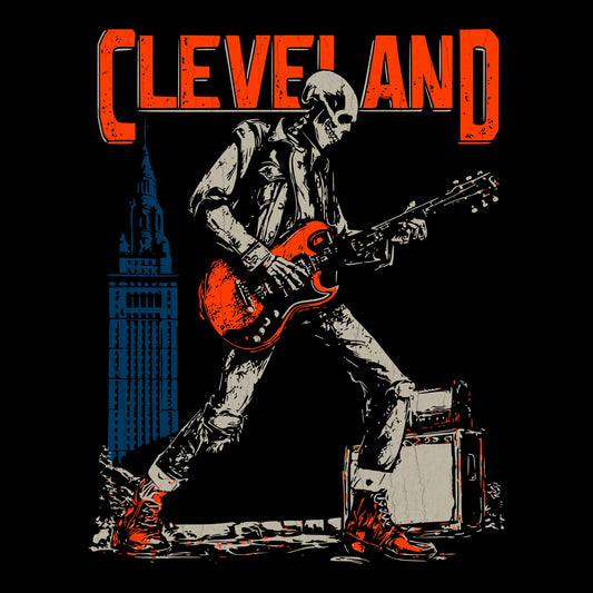 Cleveland Rocker Tee Design Black