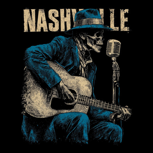 Nashville Blues Tee Design Black