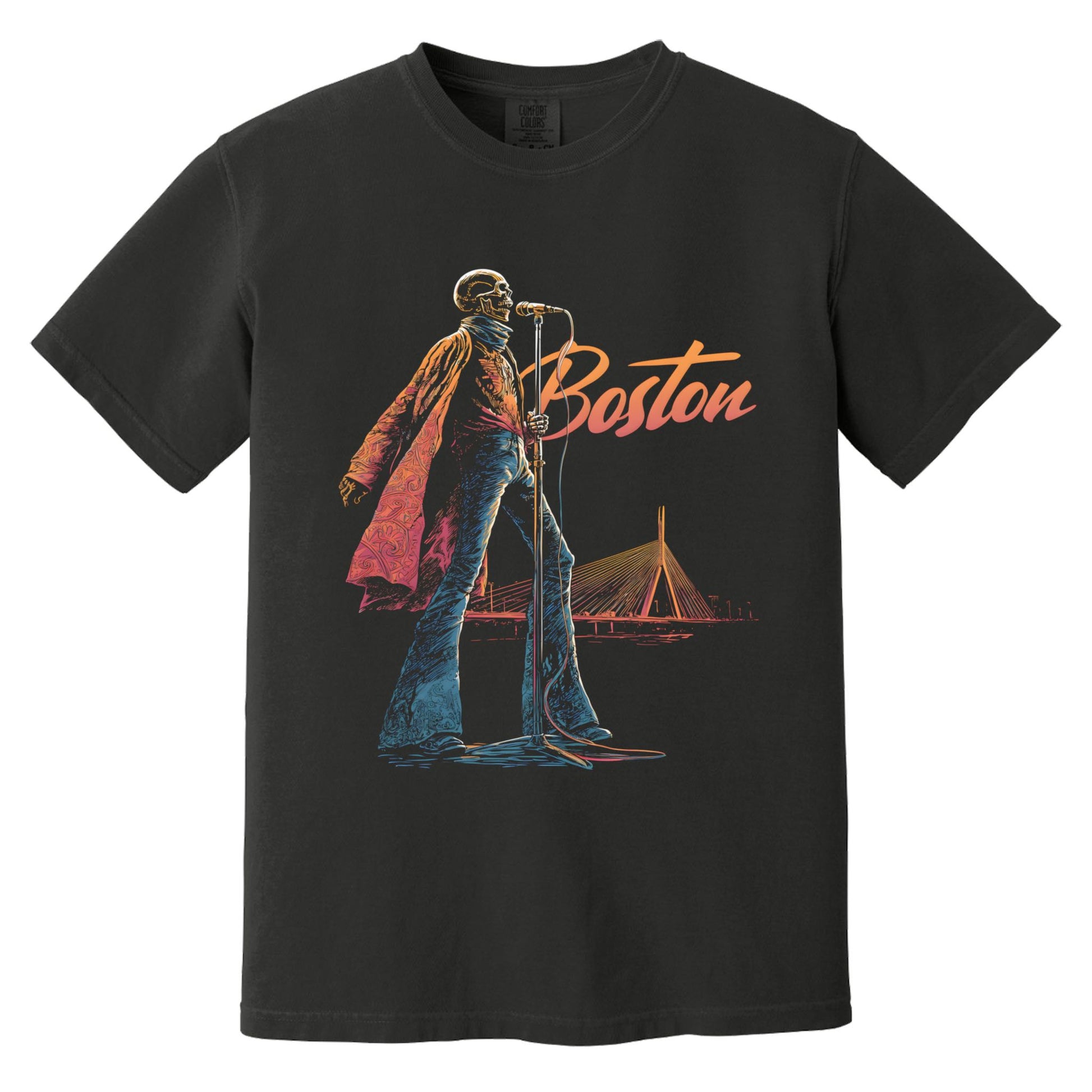 Zakim Bridge T-Shirt | Comfort Colors® 1717 Black