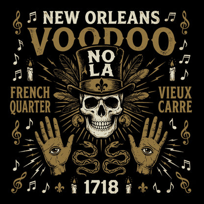 Vieux Carre Tee Design Black