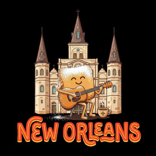 Jammin Beignet Tee Design Black