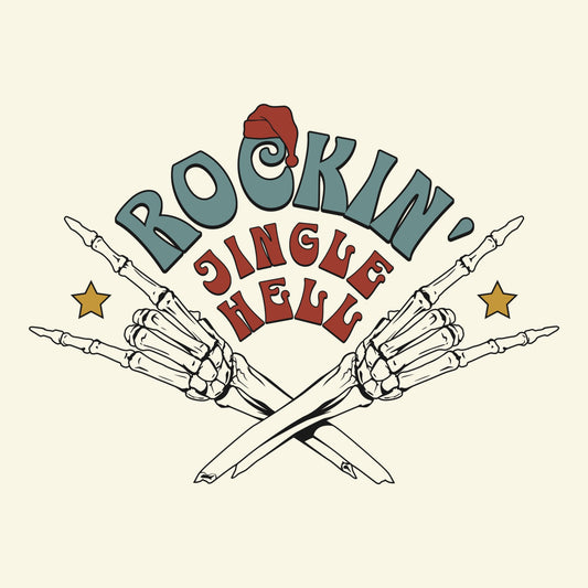 Jingle Hell Tee Design Natural