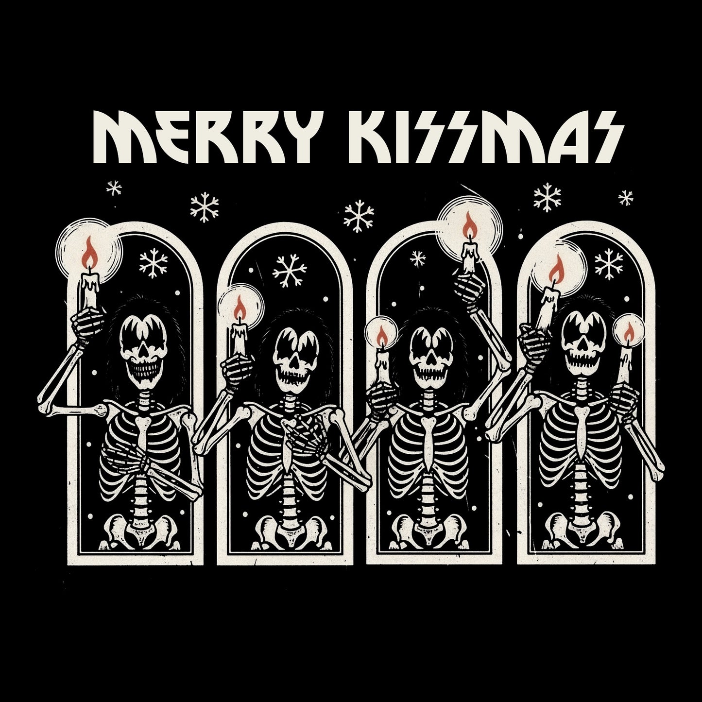 Merry Kissmas Tee Design Black