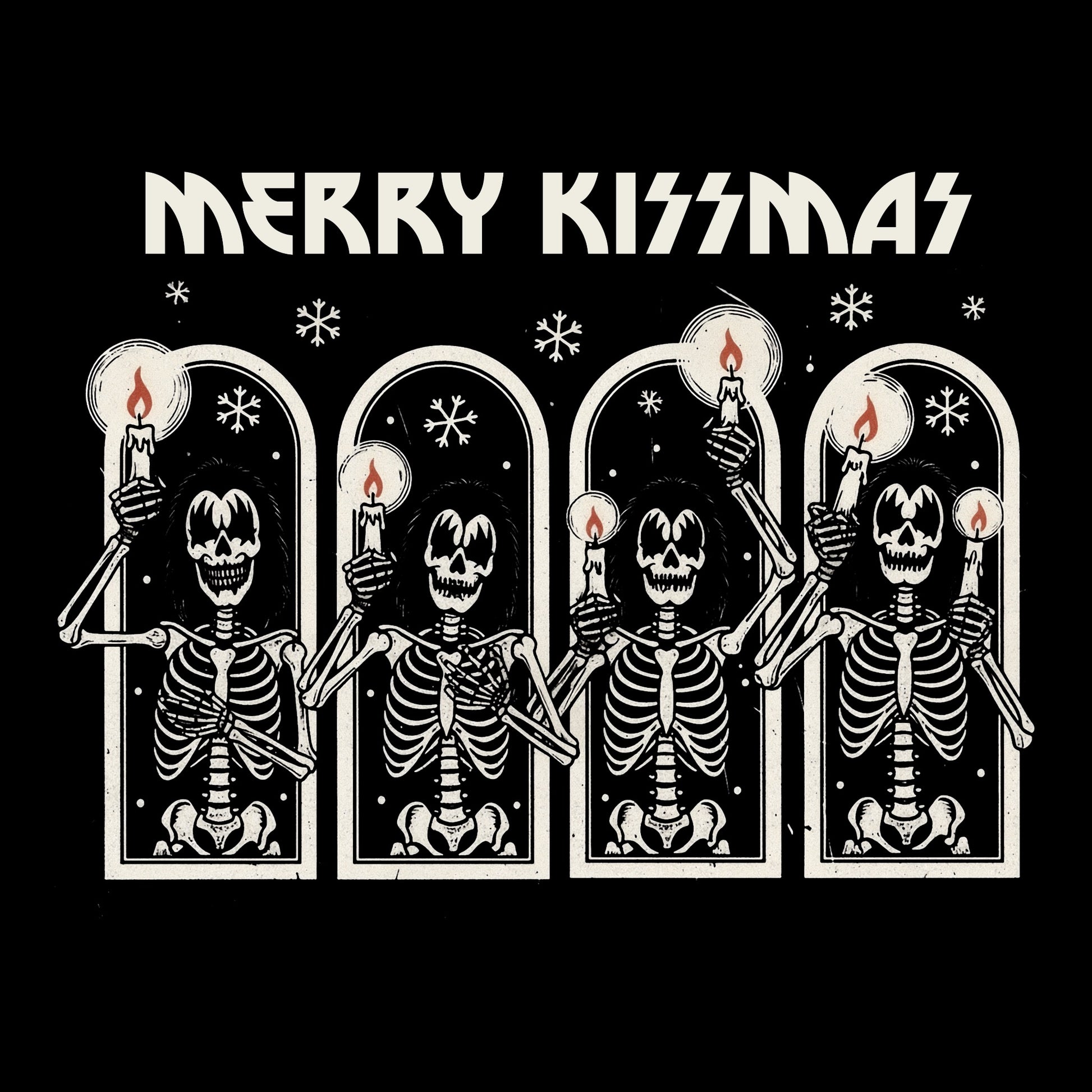 Merry Kissmas Tee Design Black