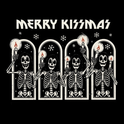 Merry Kissmas Tee Design Black