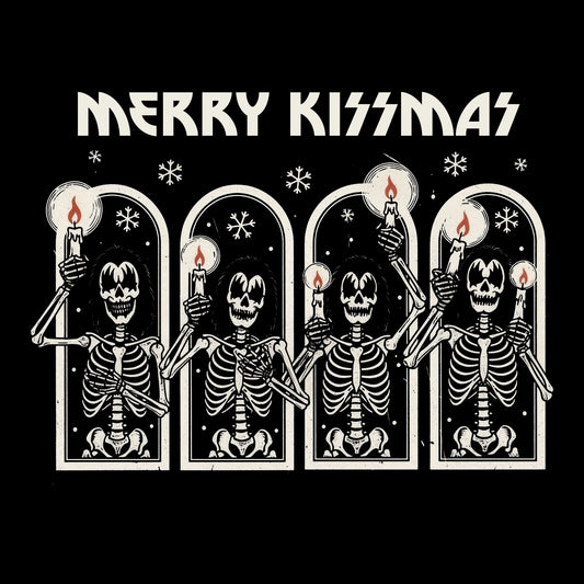 Merry Kissmas Tee Design Black