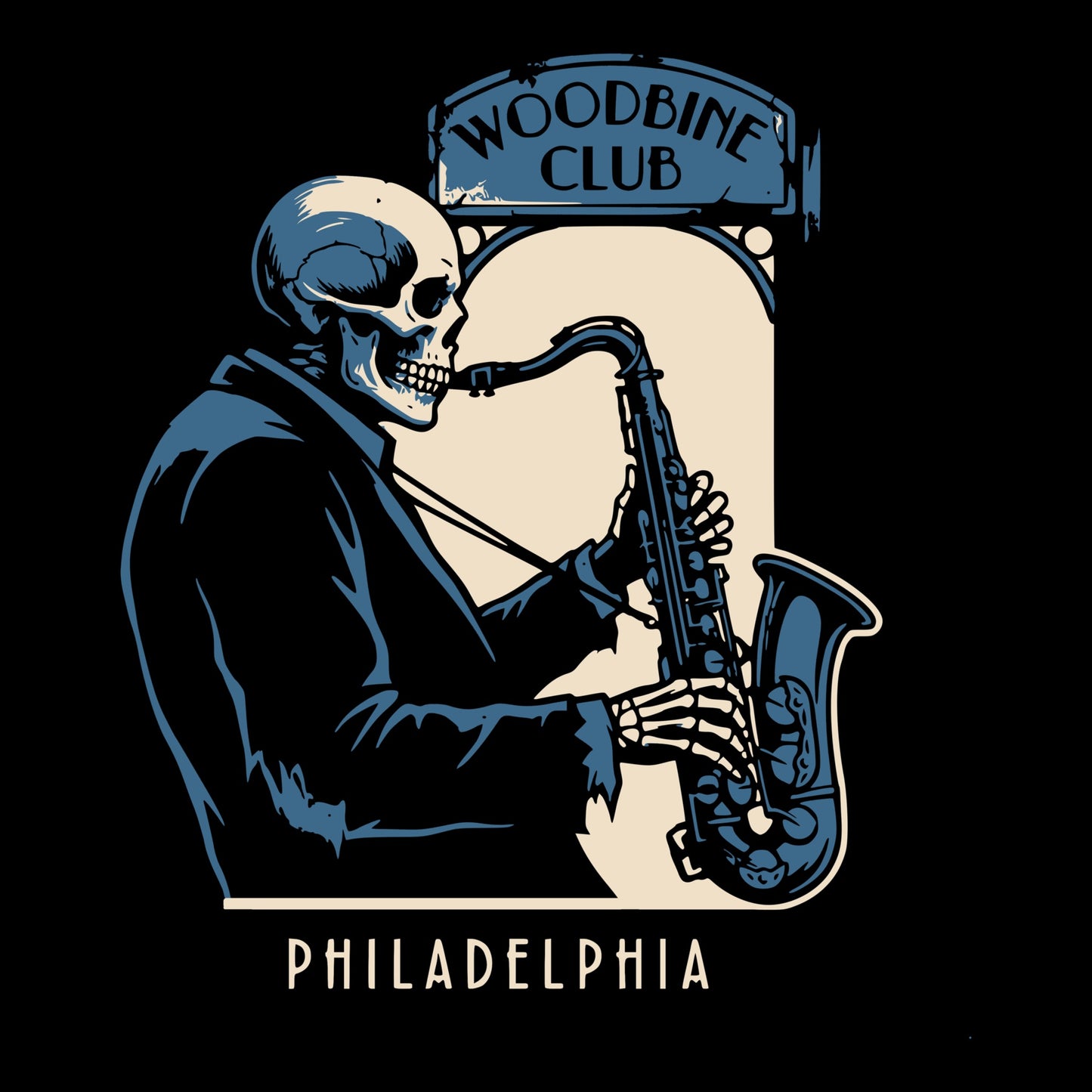 Woodbine Club Tee Design Black