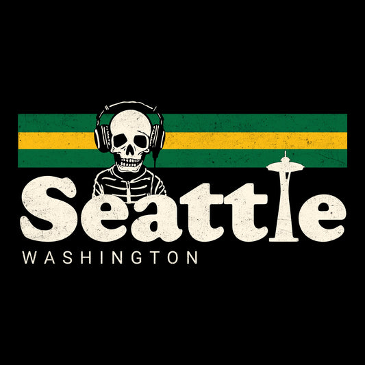 Seattle Stripes Tee Design Black