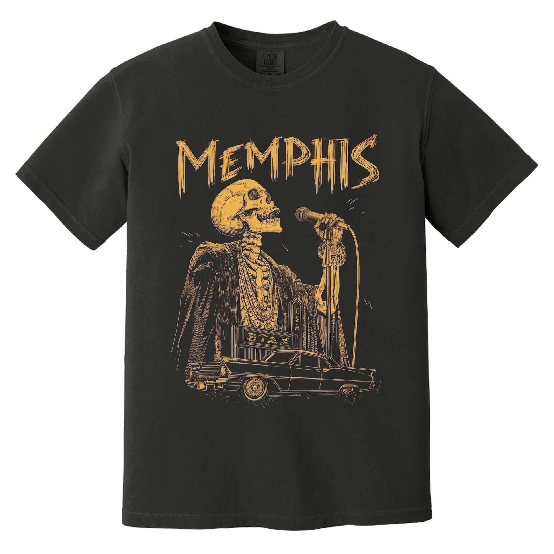 Memphis Soul Skeleton T-Shirt | Comfort Colors® 1717 Black