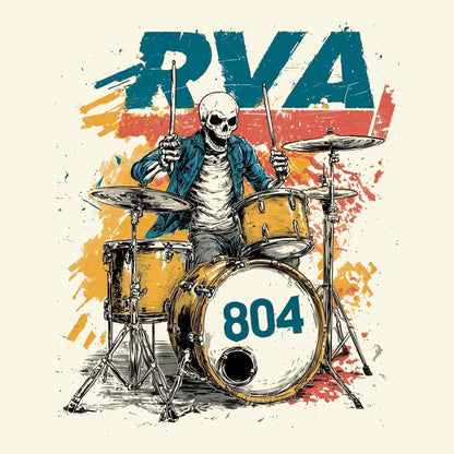 804 Drummer T-Shirt Design Natural
