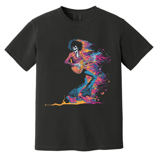 Psychedelic Guitarist T-Shirt | Comfort Colors® 1717 Black