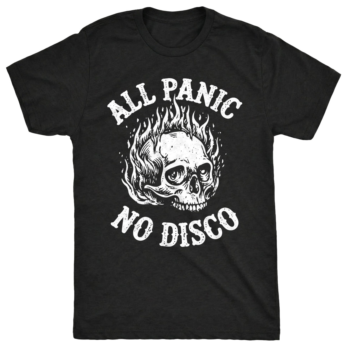 All Panic Tee Black Mockup