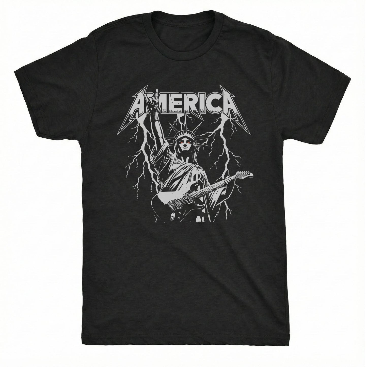 American Metal Tee Black Mockup