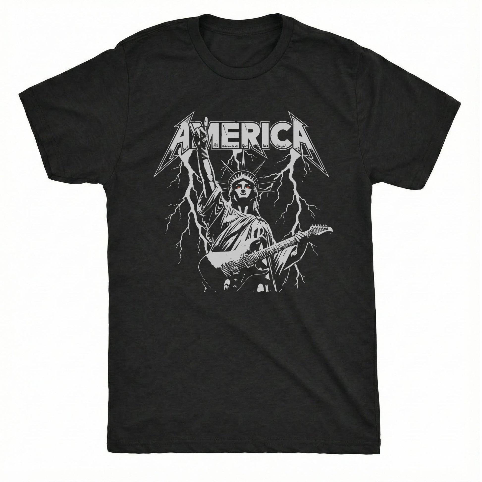 American Metal Tee Black Mockup